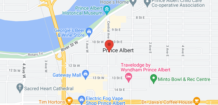 map of 1105 Central AVE